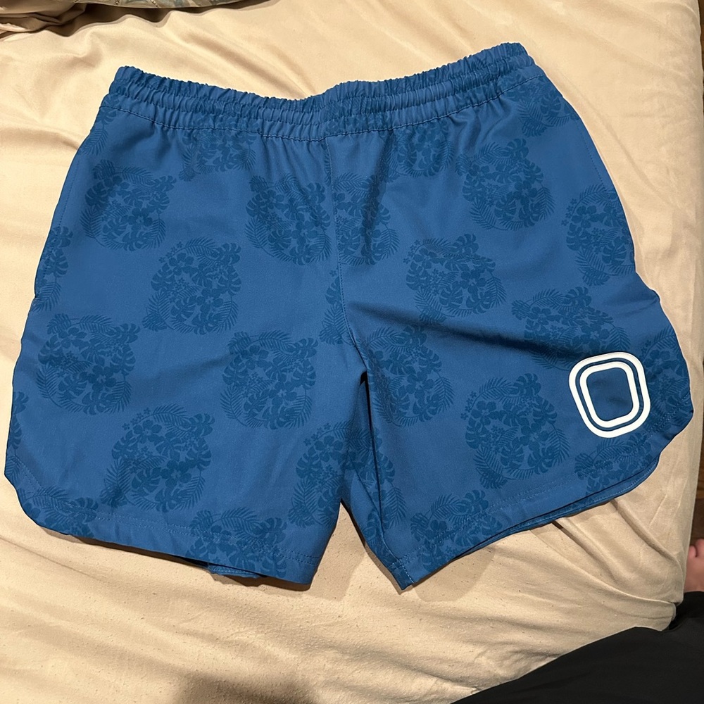 Kids Blue Patterned Shorts